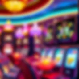 A vibrant display of online slot games