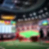 Aerial view of a modern sports betting platform interface