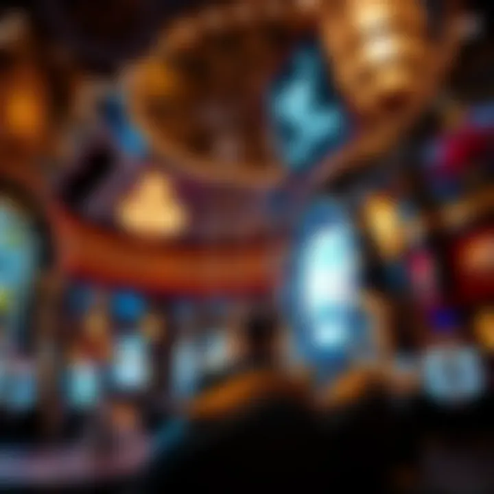 An intricate interior design of a pirate ship themed casino