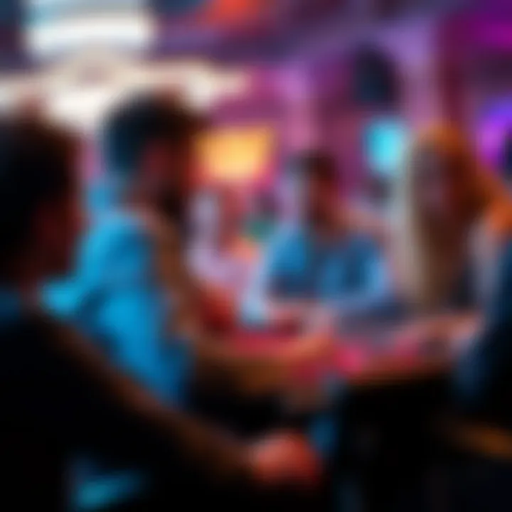 Social features of Zynga Poker showcasing community interactions