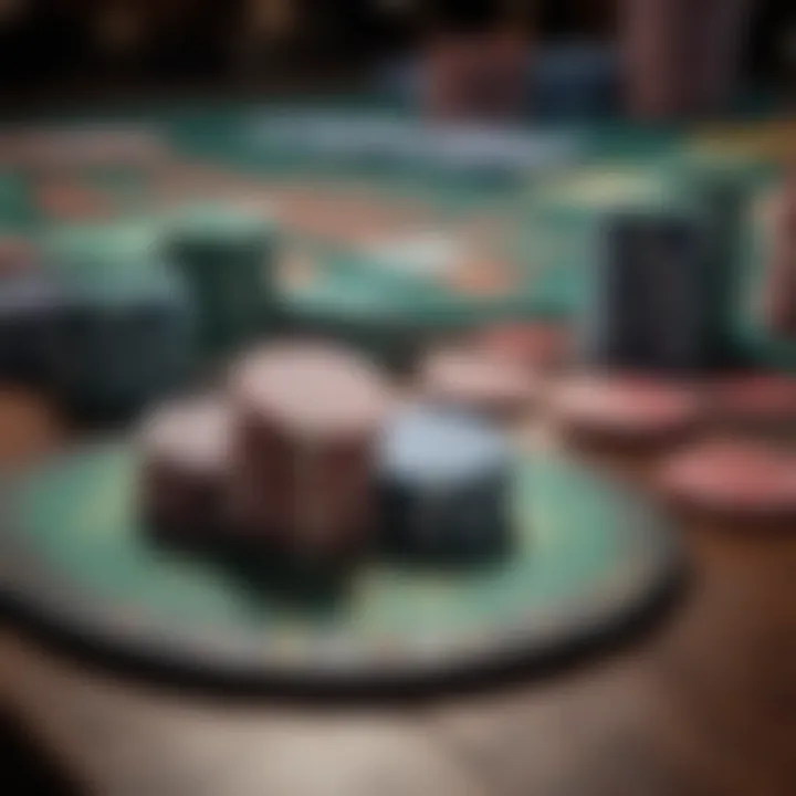 Poker Chips and Cards on the Table Close-up of poker chips and cards on the table