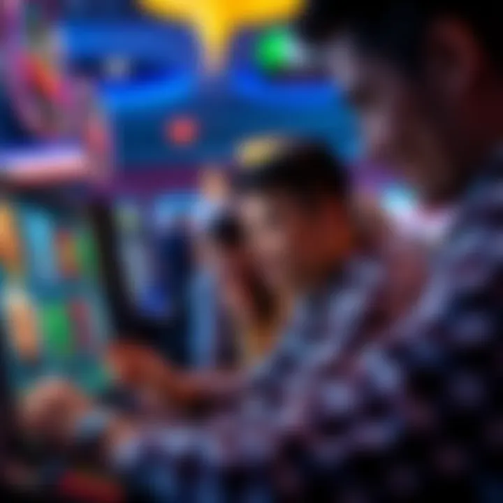 Immersive Gameplay Experience Close-up of a player engaging with a rival slot game interface.