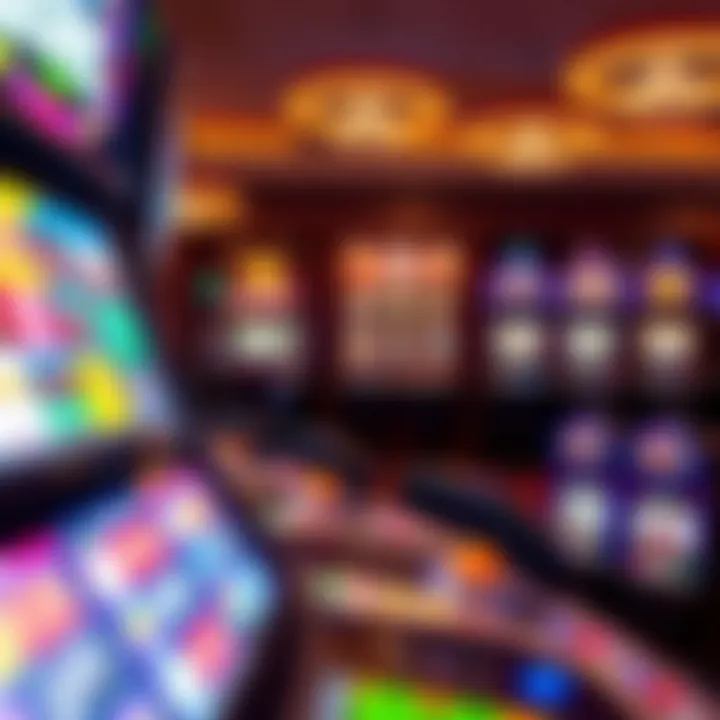 A diverse array of slot game themes displayed in a modern casino