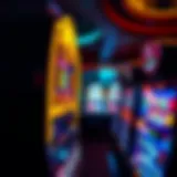 Vibrant slot machines illuminated in a San Diego casino