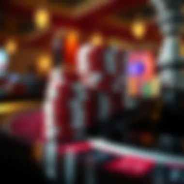 Winning Chips: A Close-Up Perspective A close-up of roulette chips stacked on a winning number