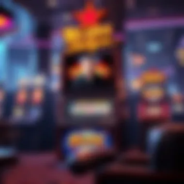 Atmospheric Decor Surrounding Blake Shelton Slot Machine Themed decor around the Blake Shelton slot machine, enhancing the atmosphere