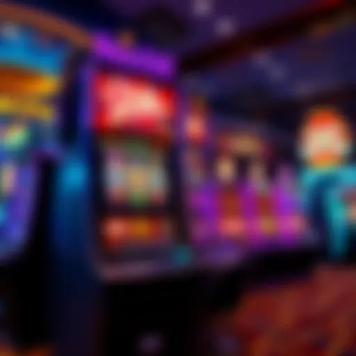 Vibrant display of the Blake Shelton slot machine in Las Vegas casino