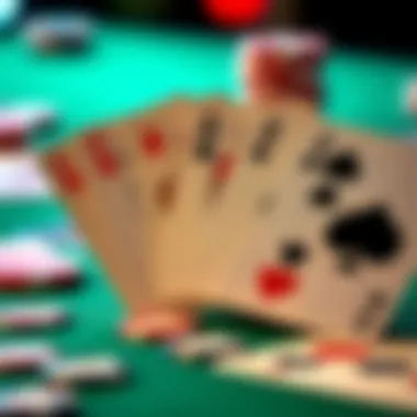 Unique Strategies in Three Player Spades Close-up of playing cards showcasing unique strategies