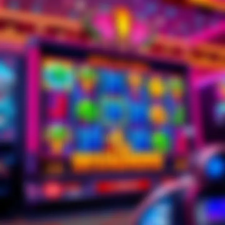 Vibrant slot game interface showcasing symbols and gameplay