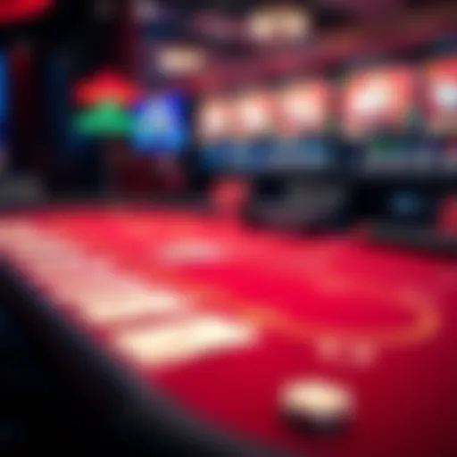 Strategic layout of a Jacks or Better game table.