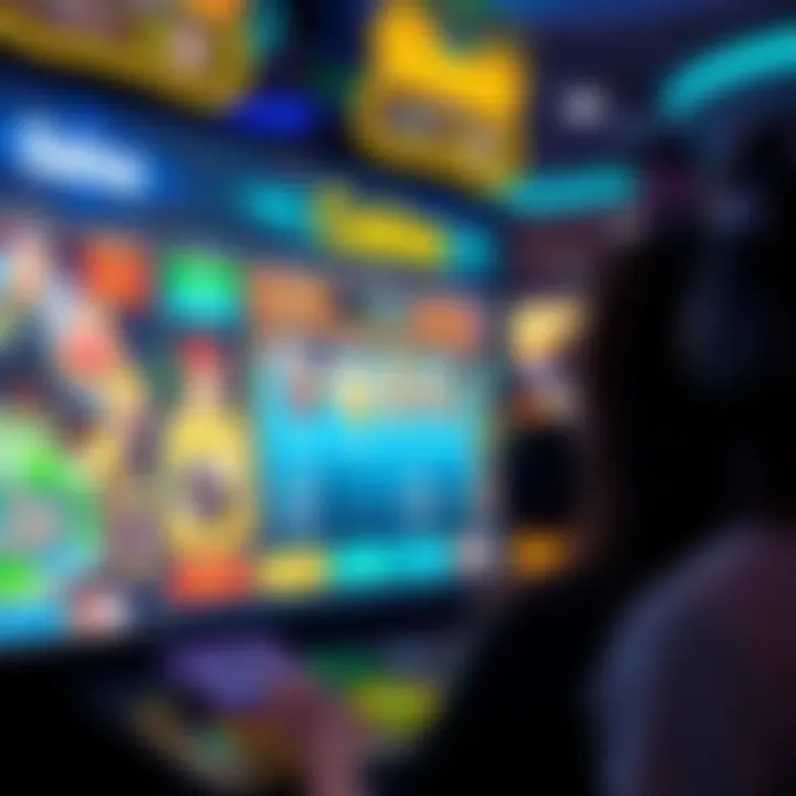 Skill-Based Gaming Experience A close-up of a screen displaying skill-based gaming