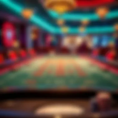 An elegant baccarat table set up for online gameplay