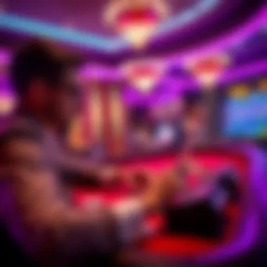 A player engaging in a captivating free baccarat game