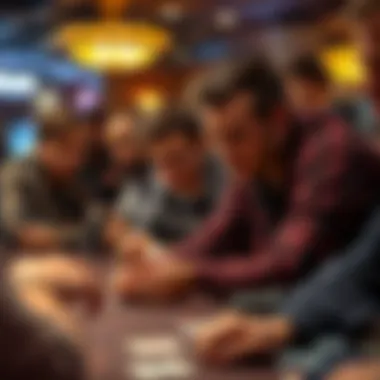 Community Passion in Competitive Play Group of players engaged in an intense poker game