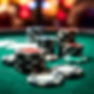 The Symbols of Risk and Reward Close-up of poker chips stacked on a table