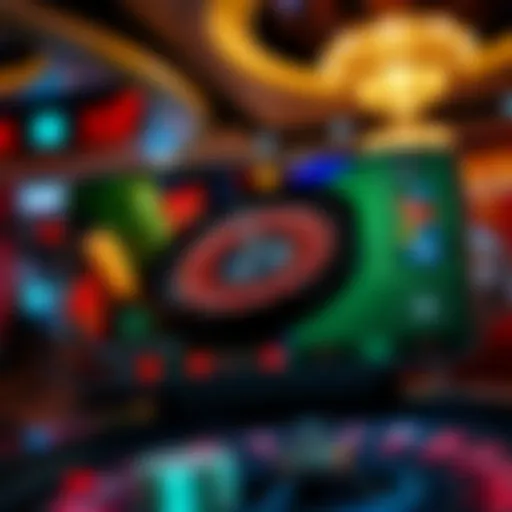 Virtual roulette game interface on the app