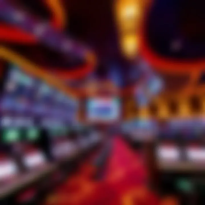 Interior view of Mandalay sportsbook showcasing betting stations