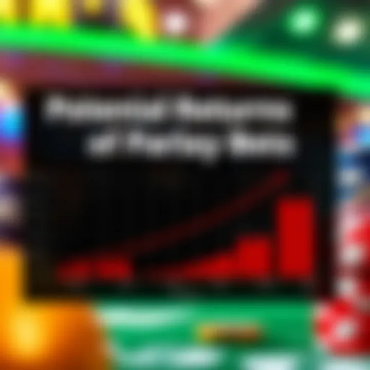 Graph showcasing the potential returns of successful parlay bets compared to single bets.