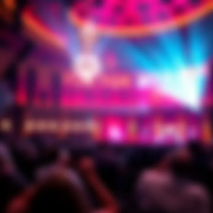 Stunning Set Design in a Wynn Show A stunning visual of the elaborate set design that transports the audience to a different world during a show.