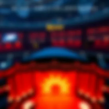 Wynn Las Vegas Theater Grandeur A mesmerizing aerial view of the Wynn Las Vegas theater showcasing the grandeur of the venue.