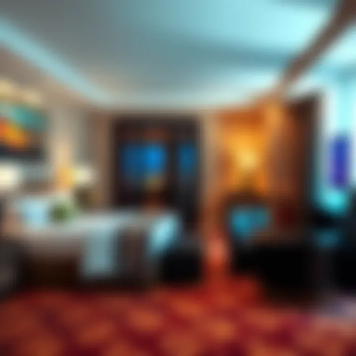 Sophisticated Accommodations at South Bend Casino Hotel Luxurious guestroom with modern amenities