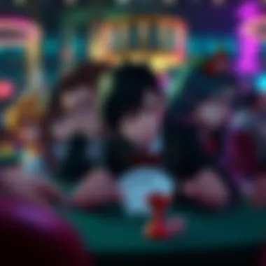 Character Design Evolution An artistic depiction of a character design evolution in anime poker games, highlighting distinct styles and features.