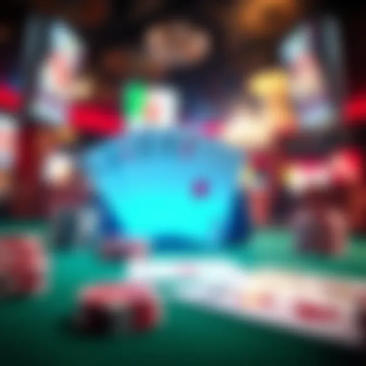 A visual representation of technology enhancing strategic gameplay in poker apps