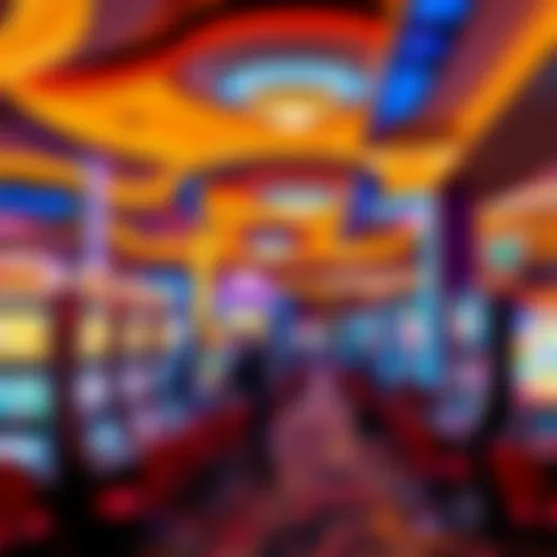 Vibrant Casino Floor with Gaming Opportunities Overview of a Las Vegas Casino floor showcasing diverse gaming options