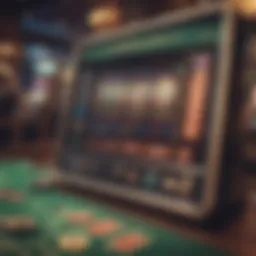 Exciting gameplay of video poker showcased on a digital screen