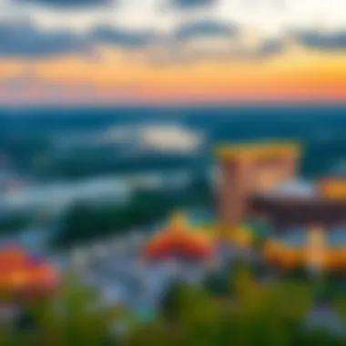 A scenic view of the surrounding area highlighting the economic impact