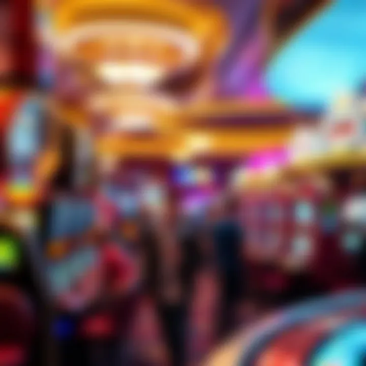 Glamorous casino floor bustling with gaming enthusiasts at Horseshoe