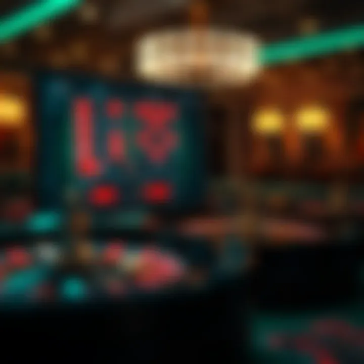 Strategic analysis of roulette betting patterns displayed on a screen