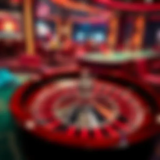 Innovative Online Roulette Interface Breathtaking view of an online roulette table interface