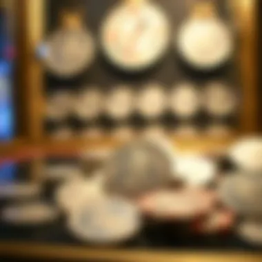 Historical Significance of Las Vegas $10 Silver Coins Historical background of Las Vegas $10 silver coins in a collector's showcase