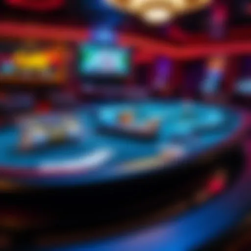 A digital poker table showcasing various game interfaces