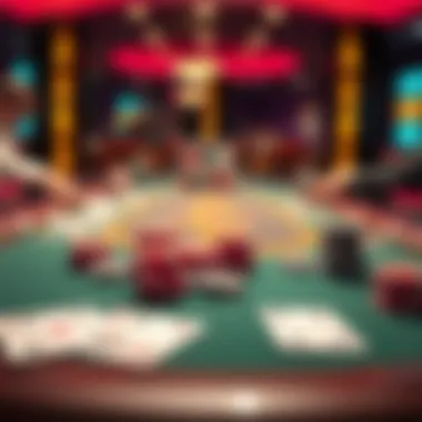 Strategic Poker Table Setup Strategic poker table setup with chips and cards