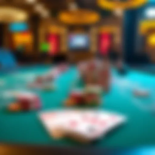 Poker Table Essentials A well-arranged poker table displaying chips and cards