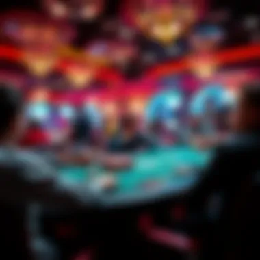 Excitement of a Texas Hold'em Tournament Texas Hold'em tournament environment