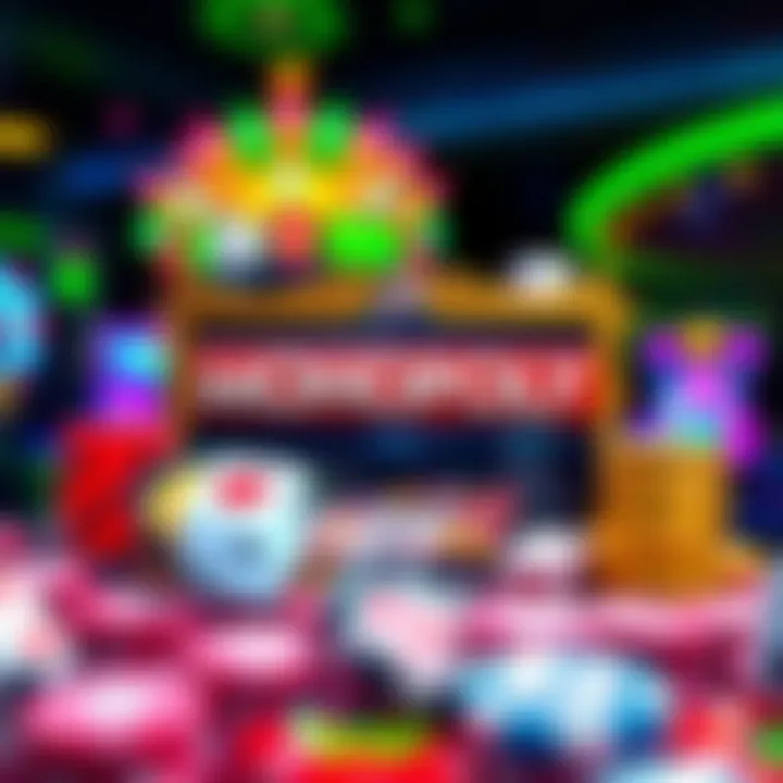 Vibrant Depiction of Monopoly Game Elements A vibrant depiction of Monopoly game elements in a slot game