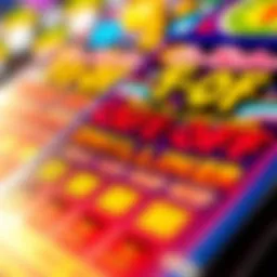 Close-up of a NC lottery scratch-off ticket showcasing vibrant graphics