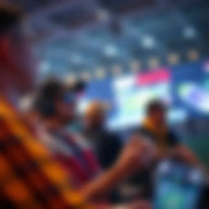 Fans engaging in sports betting activities