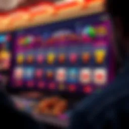 A vibrant online casino interface displaying potential jackpot wins