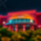 Exterior view of Parx Casino showcasing its vibrant architecture