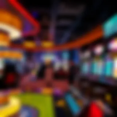 Bustling gaming floor with diverse gaming options