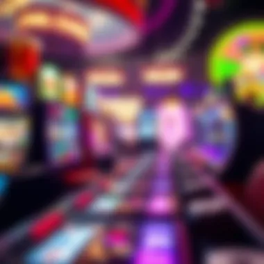 Close-up of diverse online gaming options available