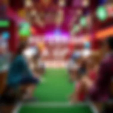 An engaging graphic illustrating the concept of referring a friend with dynamic arrows