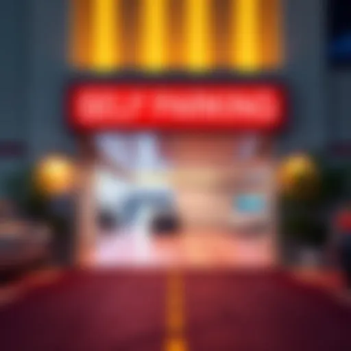 Entrance to the self-parking area at Resorts World