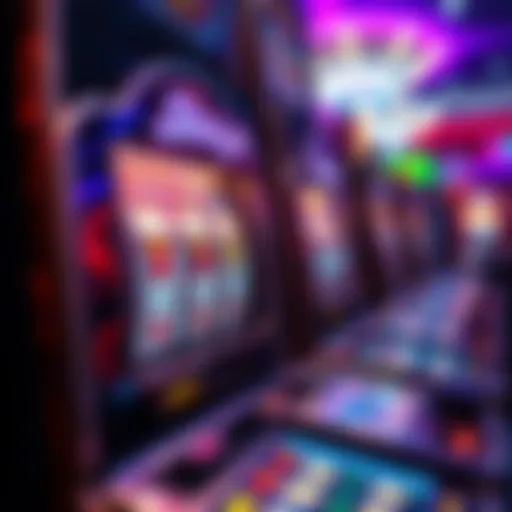 Visual representation of slot machine mechanics