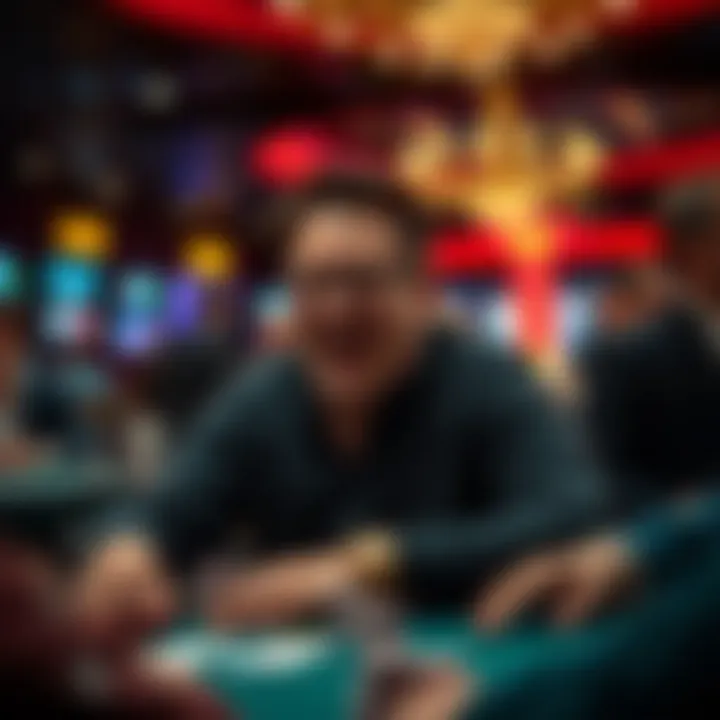 Celebrating victory at a poker tournament