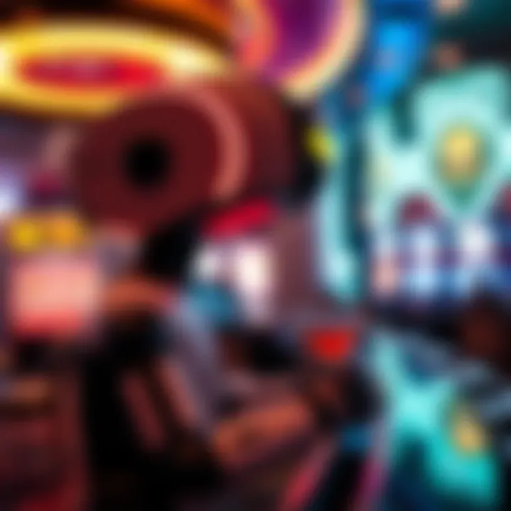 Futuristic Automated Bartender in Action Futuristic automated bartender in a casino setting